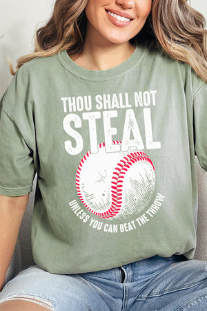 Thou Shall Not Steal Baseball Comfort Colors Adult Ring-Spun Cotton Tee