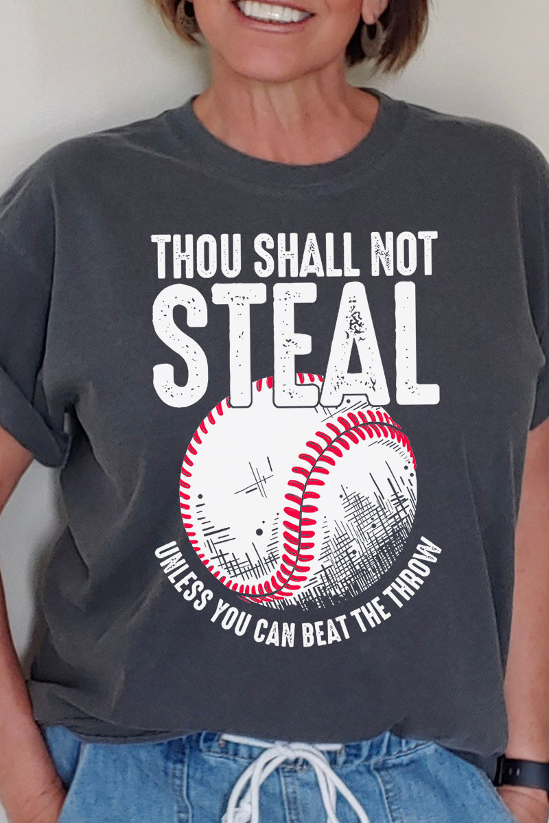 Thou Shall Not Steal Baseball Comfort Colors Adult Ring-Spun Cotton Tee