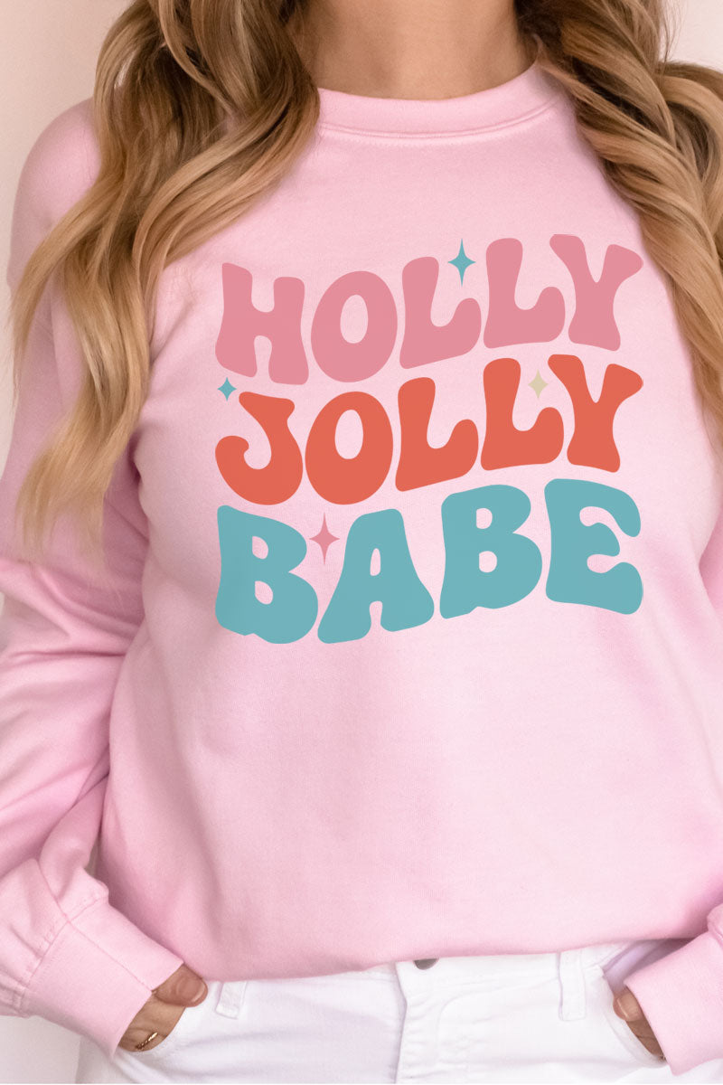 Holly Jolly Babe Heavy-weight Crew Sweatshirt