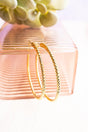 Camie Faceted Goldtone Hoop Earrings - Wholesale Accessory Market