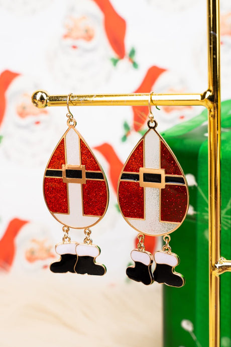 Santa Shimmer Teardrop Earrings - Wholesale Accessory Market