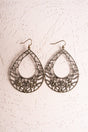 Burnished Goldtone Ornate Teardrop Filigree Earrings - Wholesale Accessory Market