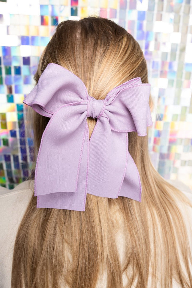 Perfectly You Lavender Hair Bow Barrette - Wholesale Accessory Market