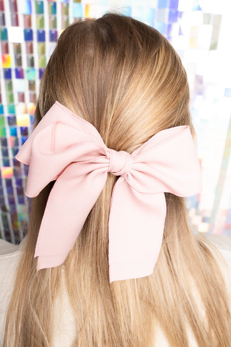 Full Of Charm Pink Hair Bow Barrette - Wholesale Accessory Market