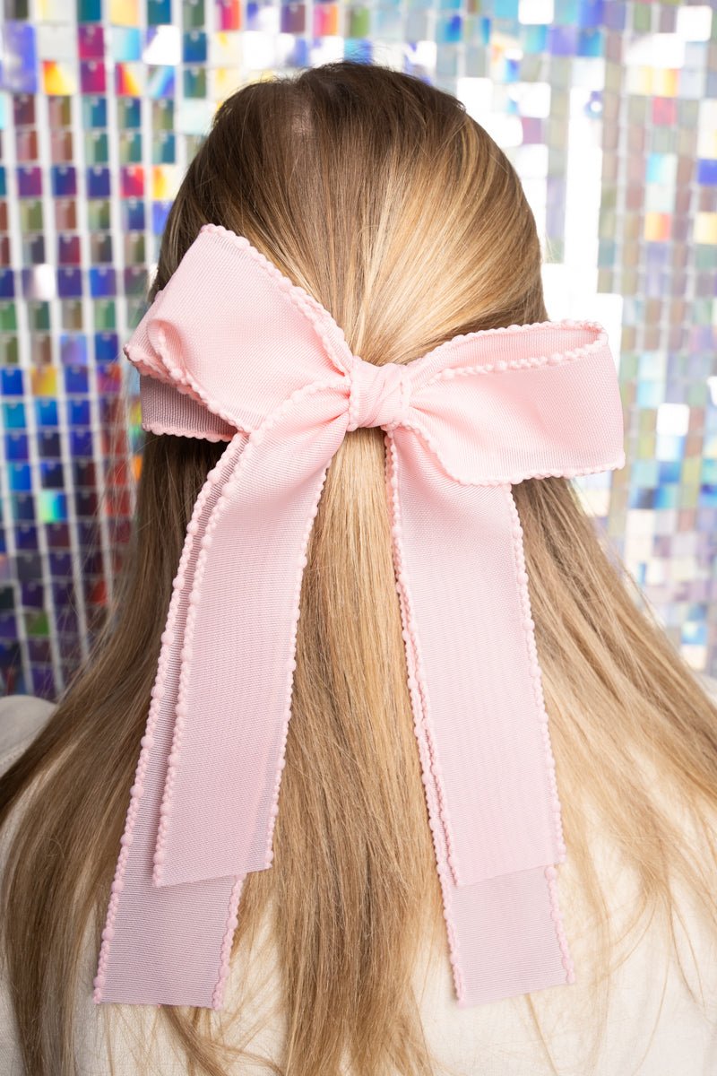 Sweet Life Pink Hair Bow Barrette - Wholesale Accessory Market