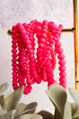 Vista Neon Pink Vivienne Beaded Bracelet Set - Wholesale Accessory Market