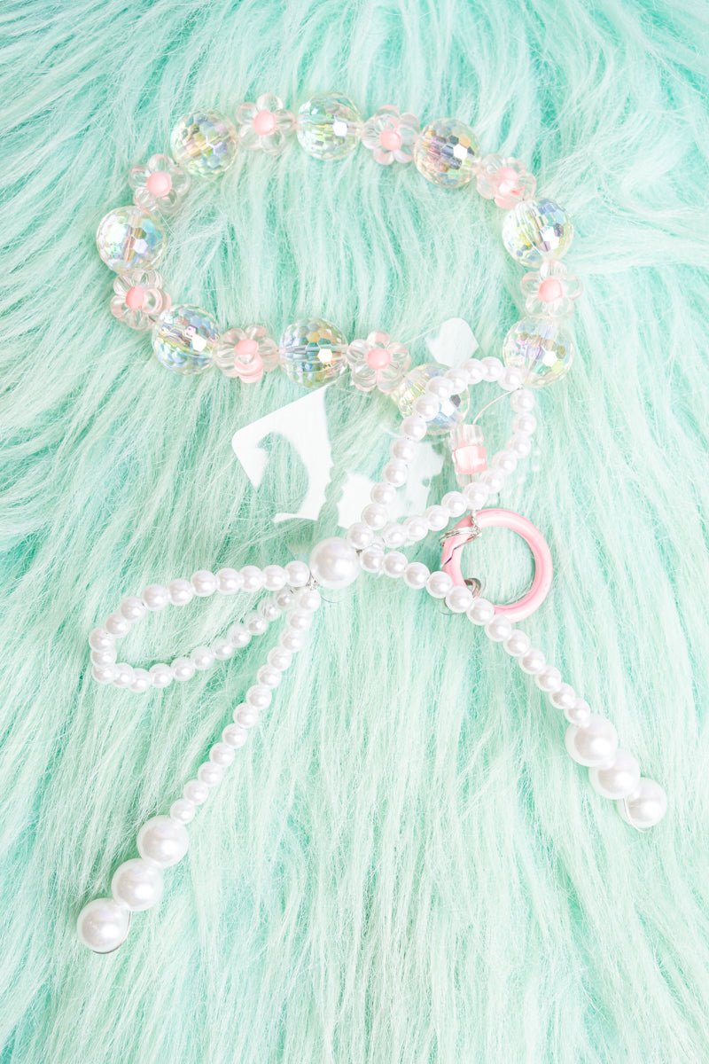 Coquette Cutie Pearl and Pink Beaded Bracelet Keychain | Wholesale  Accessory Market