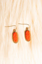 Anelise Light Neon Orange Druzy Earrings - Wholesale Accessory Market