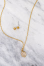 Carolyn Crystal Goldtone Necklace and Earring Set - Wholesale Accessory Market