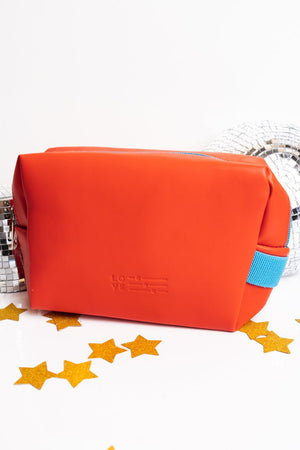 Let's Get Going Orange Travel Cosmetic Bag - Wholesale Accessory Market