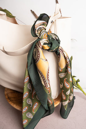 Paisley Place Olive Polyester Scarf - Wholesale Accessory Market