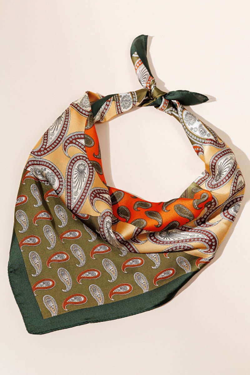 Paisley Place Olive Polyester Scarf - Wholesale Accessory Market