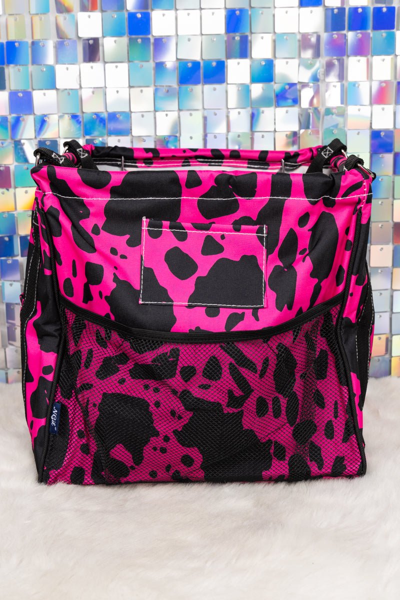 NGIL Hot Pink Milkin' It Mini Collapsible Haul-It-All Basket with Mesh Pockets - Wholesale Accessory Market