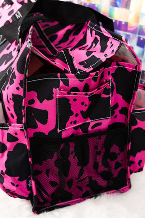 NGIL Hot Pink Milkin' It with Black Trim Large Organizer Tote - Wholesale Accessory Market