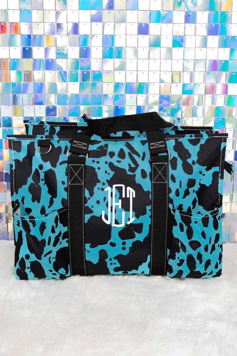 NGIL Turquoise Milkin' It with Black Trim Large Organizer Tote - Wholesale Accessory Market