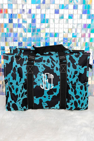 NGIL Turquoise Milkin' It with Black Trim Large Organizer Tote - Wholesale Accessory Market