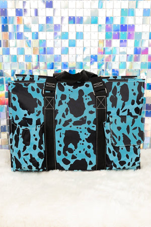 NGIL Turquoise Milkin' It with Black Trim Large Organizer Tote - Wholesale Accessory Market