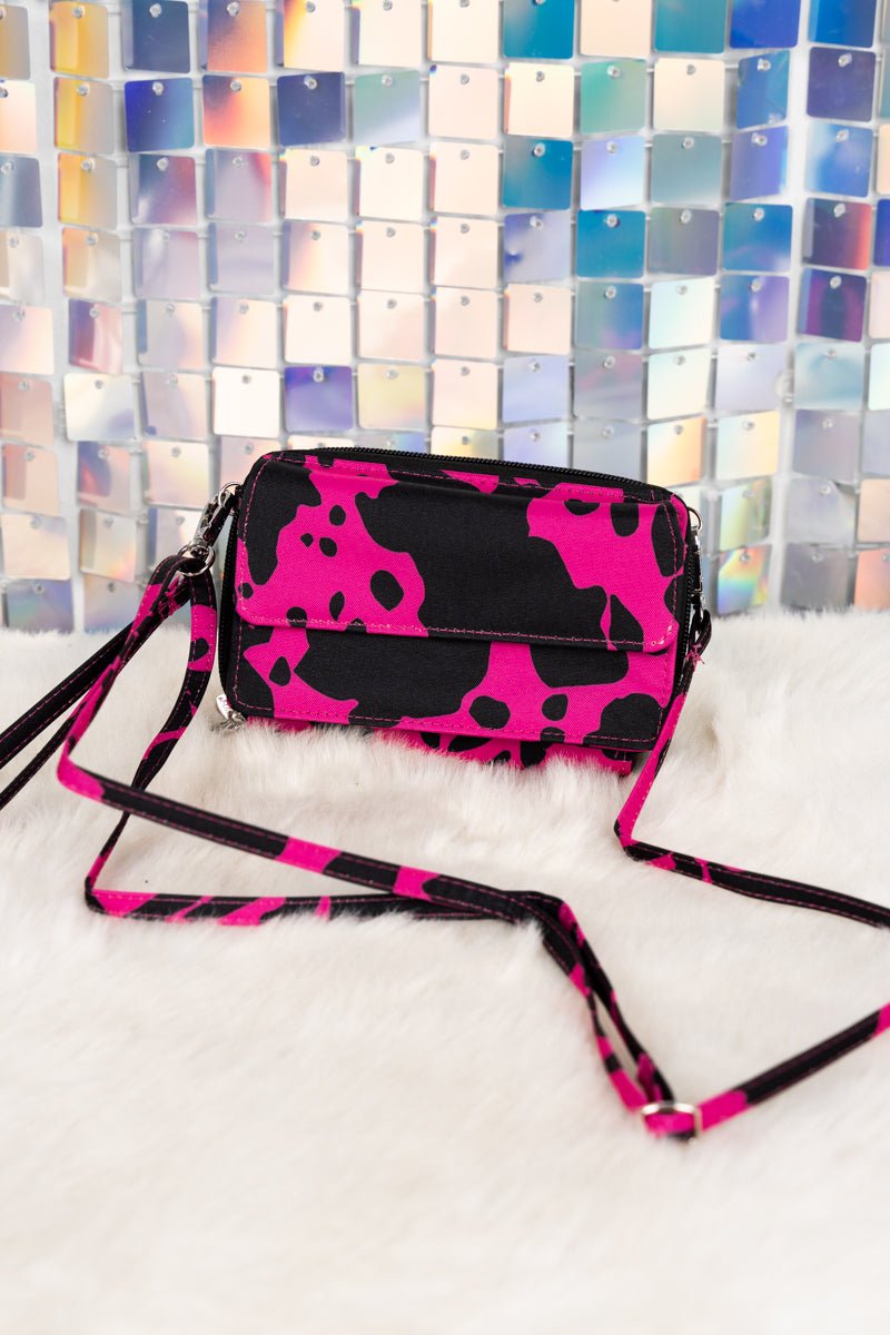 NGIL Hot Pink Milkin' It Crossbody Organizer Clutch - Wholesale Accessory Market