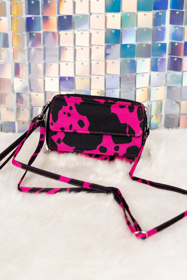 NGIL Hot Pink Milkin' It Crossbody Organizer Clutch - Wholesale Accessory Market