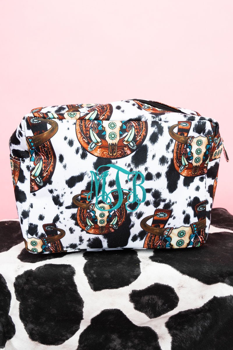 NGIL Corpus Christi Cow Cosmetic Case - Wholesale Accessory Market