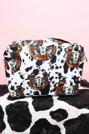 NGIL Corpus Christi Cow Cosmetic Case - Wholesale Accessory Market