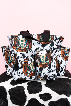 NGIL Corpus Christi Cow Organizer Tote - Wholesale Accessory Market