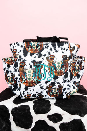 NGIL Corpus Christi Cow Organizer Tote - Wholesale Accessory Market