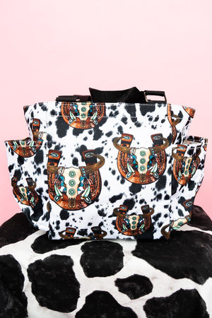 NGIL Corpus Christi Cow Organizer Tote - Wholesale Accessory Market