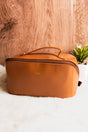 NGIL Morning Ready Brown Medium Expandable Cosmetic Bag - Wholesale Accessory Market