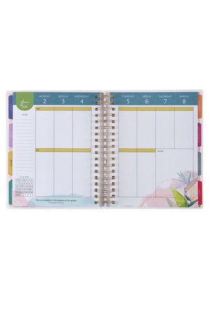 2025 God Refreshes My Soul 18 - Month Wirebound with Elastic Planner - Wholesale Accessory Market