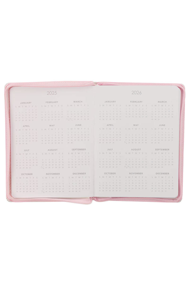 2025 Hope & A Future Pink Zippered 18 Month Daily Planner - Wholesale Accessory Market