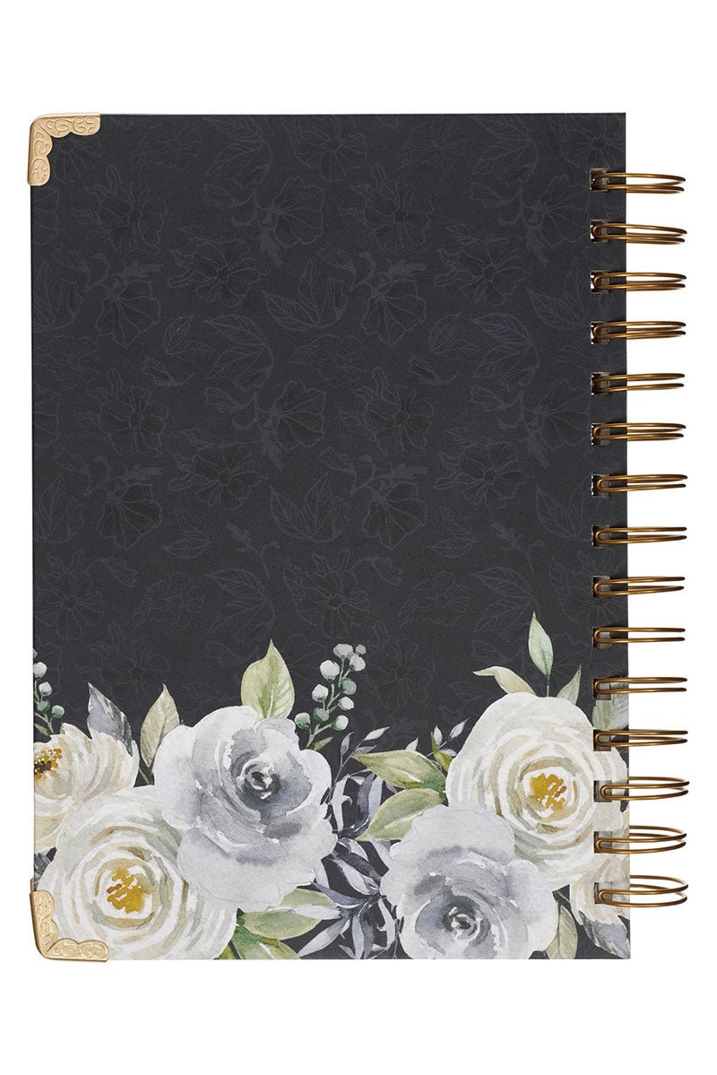 Strength & Dignity Indigo Rose Large Wirebound Journal - Wholesale Accessory Market