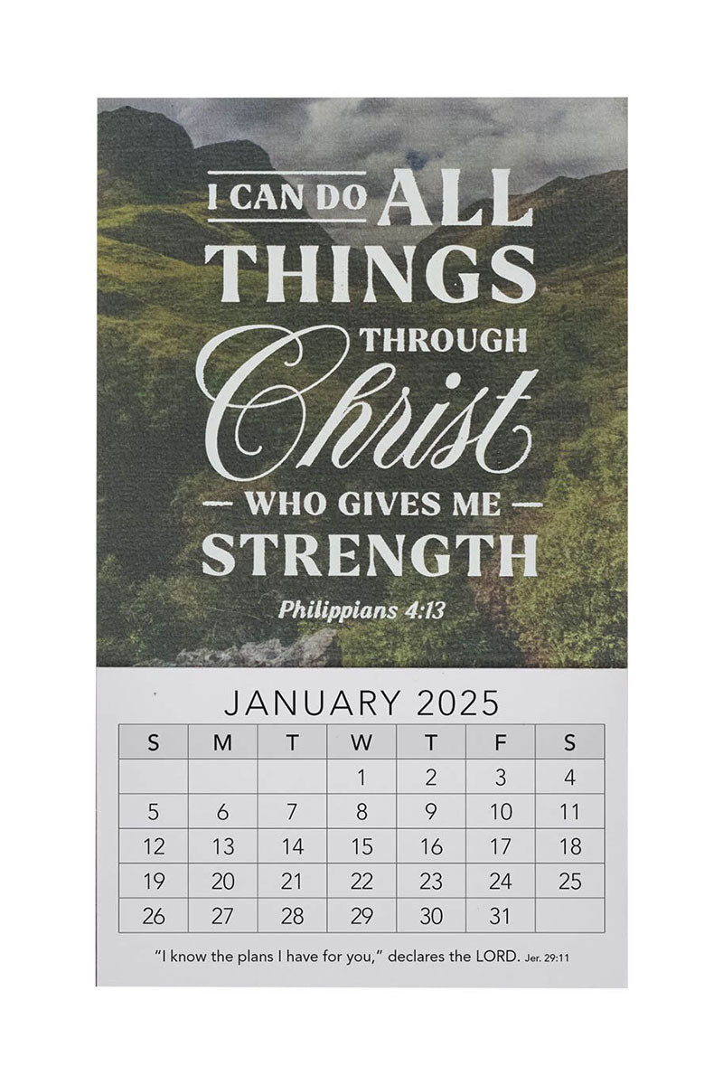 2025 I Can Do All Things Mini Magnetic Calendar - Wholesale Accessory Market