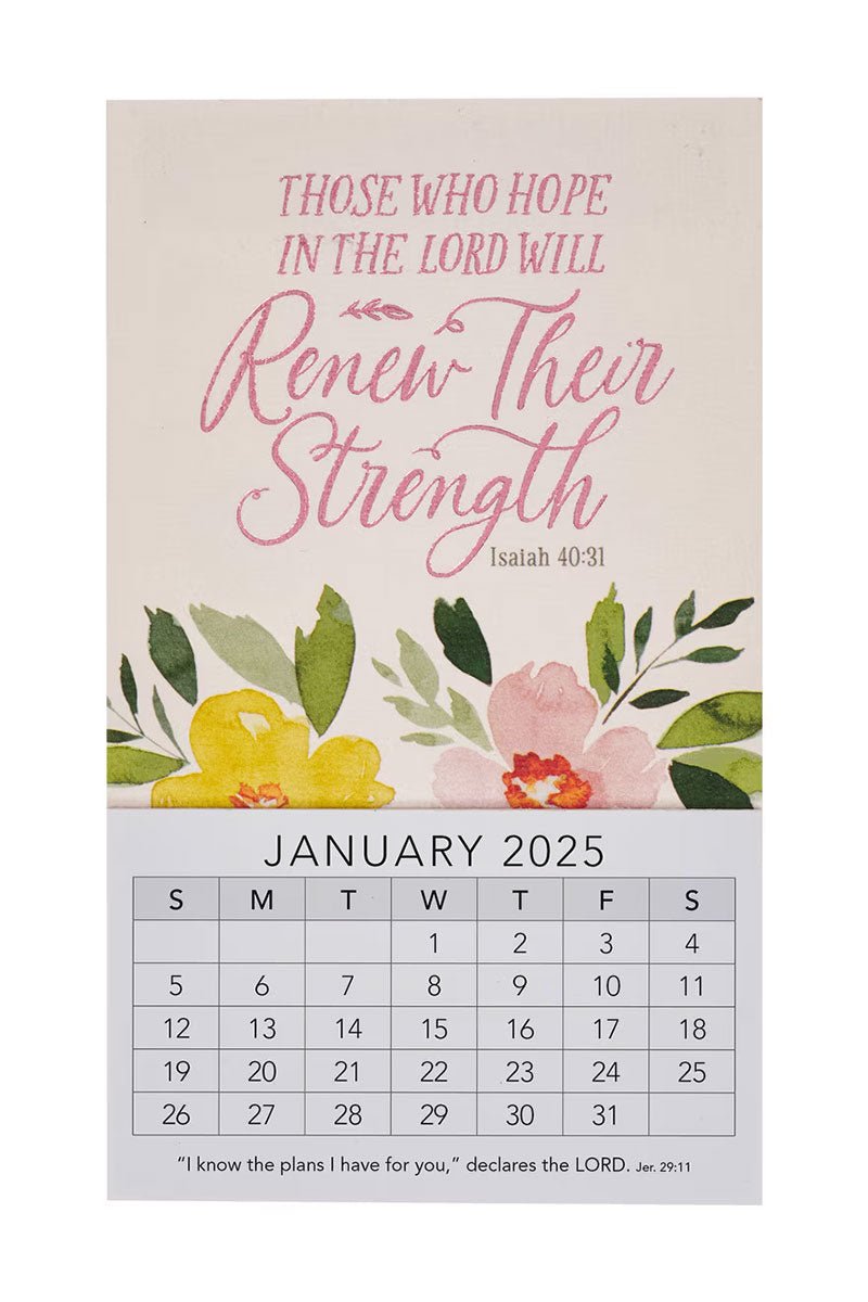 2025 Those Who Hope in the Lord Mini Magnetic Calendar - Wholesale Accessory Market