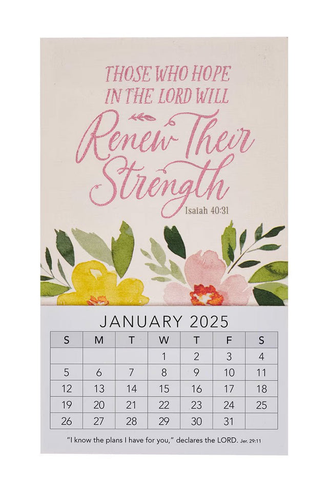 2025 Those Who Hope in the Lord Mini Magnetic Calendar - Wholesale Accessory Market