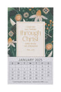 2025 I Can Do All Things Floral Mini Magnetic Calendar - Wholesale Accessory Market