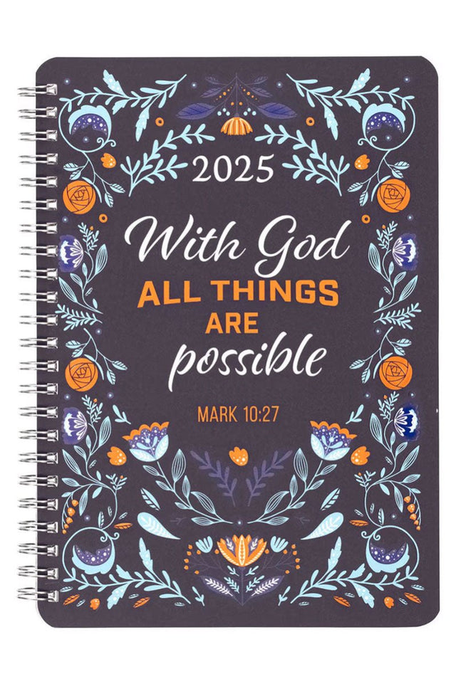 2025 All Things Are Possible Wirebound Daily Planner - Wholesale Accessory Market