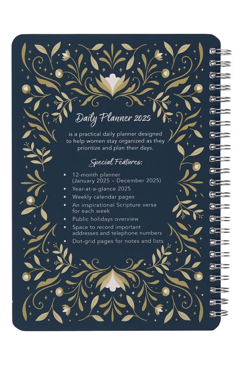 2025 Trust in the Lord Wirebound Daily Planner - Wholesale Accessory Market