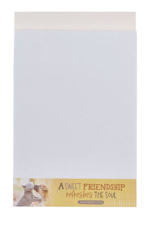 A Sweet Friendship Fall Puppy and Kitten Notepad - Wholesale Accessory Market