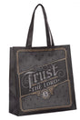 Trust in the Lord Charcoal and Gold Shopping Tote Bag - Wholesale Accessory Market