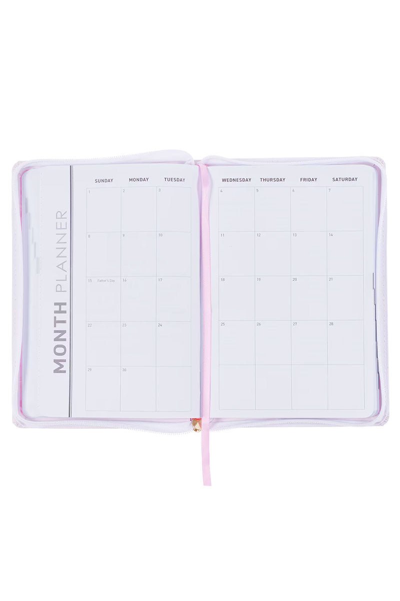 2025 Trust in the Lord Blush Pink LuxLeather Zippered Executive Planner - Wholesale Accessory Market