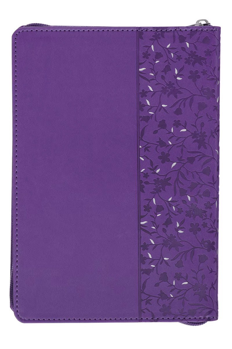 2025 Be Still and Know Purple LuxLeather Zippered Executive Planner - Wholesale Accessory Market