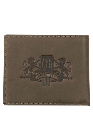 Be Strong in the Lord Charcoal - Brown Genuine Leather Bi - Fold Wallet - Wholesale Accessory Market