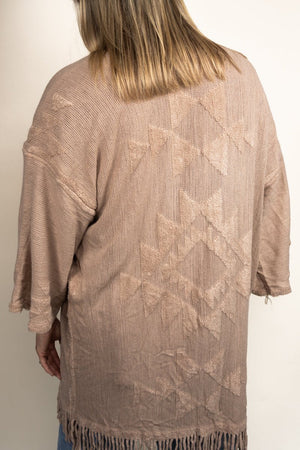 Be Clever The Maine Attraction Kimono, Beige - Wholesale Accessory Market