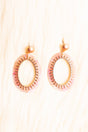 Pink Marble and Matte Goldtone Acrylic Earrings - Wholesale Accessory Market