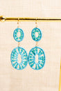 Emelia Turquoise Rafia Goldtone Earrings - Wholesale Accessory Market