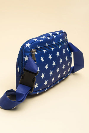 Star Spangled Blue Belt Bag - Wholesale Accessory Market