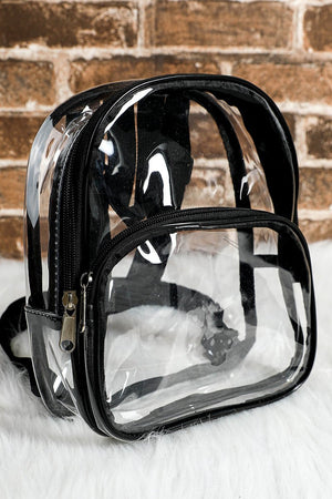 PREORDER! ETA 10/25 Black Trim Clear Backpack **SHIPPING EXPECTED TO BEGIN ON DATE 10/25** - Wholesale Accessory Market