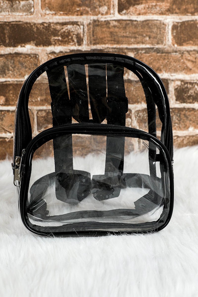 PREORDER! ETA 10/25 Black Trim Clear Backpack **SHIPPING EXPECTED TO BEGIN ON DATE 10/25** - Wholesale Accessory Market