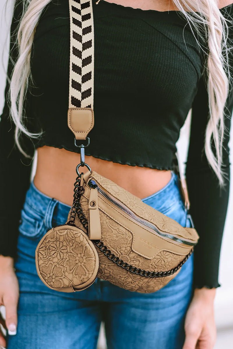 PRE - ORDER! ETA 10/25 Life's A Journey Camel Crossbody Belt Bag with Coin Purse **SHIPPING EXPECTED TO BEGIN ON DATE 10/25** - Wholesale Accessory Market